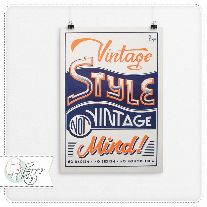 Vintage style not Vintage Mind Poster
