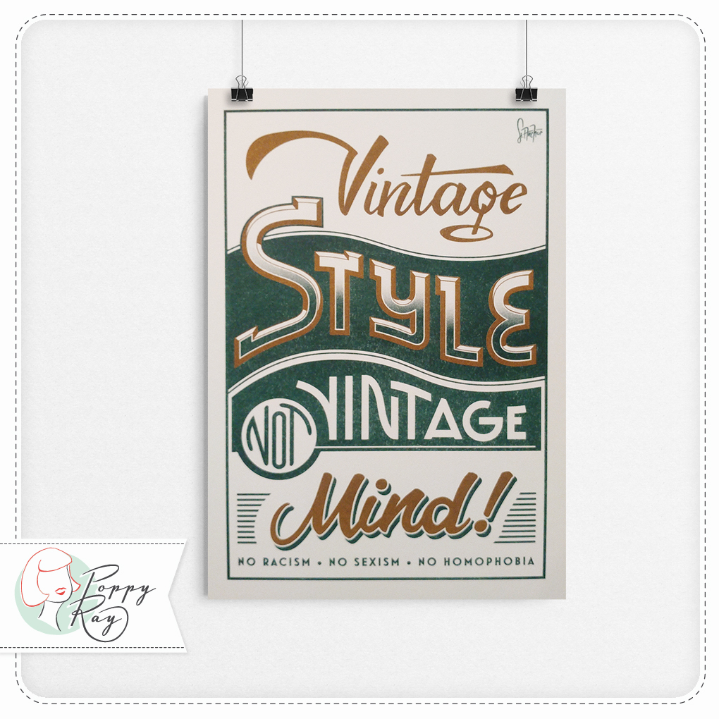 Vintage style not Vintage Mind Poster