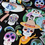Alexander Henry Stoff Carita Calaveras Mexiko Totenkopf Skull